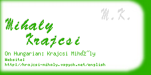 mihaly krajcsi business card